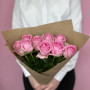 9 розовых роз фото 3